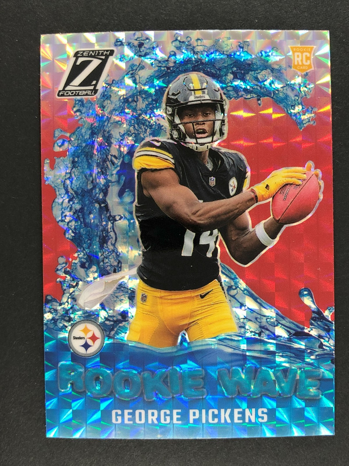 2022 Zenith Football George Pickens RC Rookie Wave #RW-GP Red Mosaic