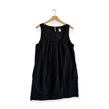 J. Crew Black Cotton sleeveles mini dress, Size 12