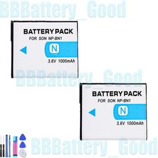 2x Battery for Sony NP-BN1 DSC-W690 W710 W730 W800 W810 W830 WX5 WX7 WX9