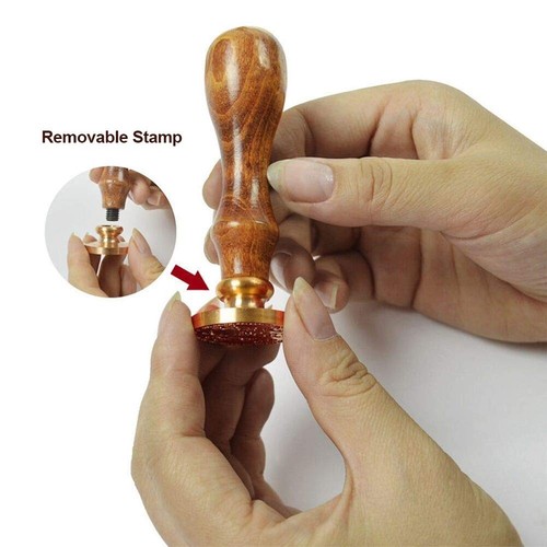 Wax Seal Stamp Set, 8PCS Merry Christmas Seal Wax Stamp Kit Including 1 Woode... - Picture 8 of 9