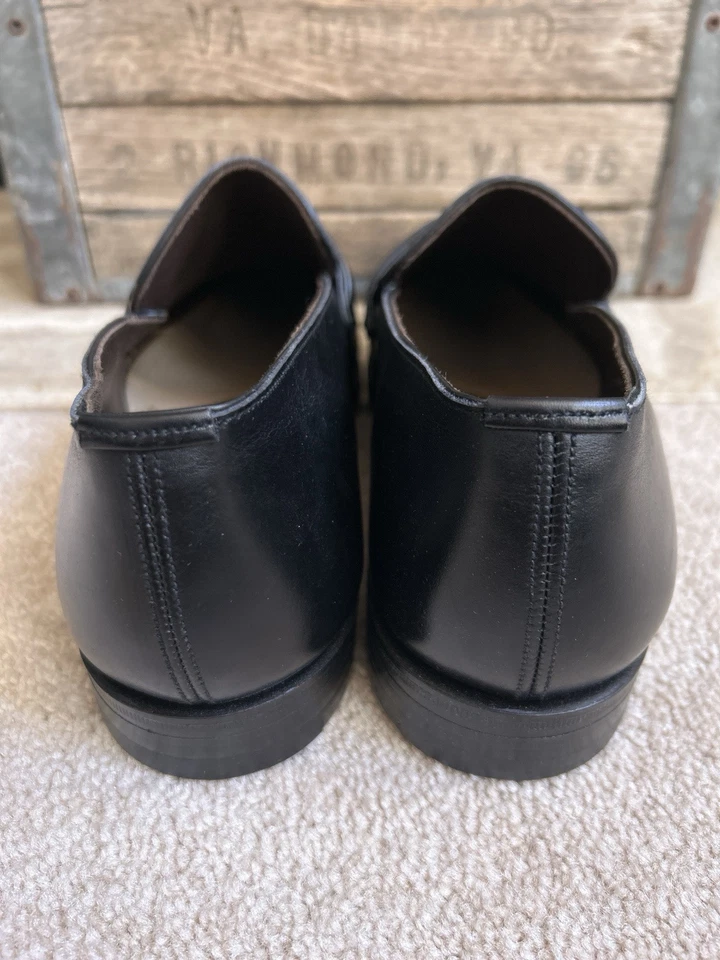 NUEVO PAUL STUART STUART'S CHOICE Inglaterra Hombre Negro Nudo Torcido Mocasines 9.5 D Foto 4 de 4