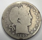 1893 S Barber Quarter Silver E46