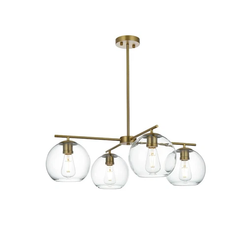 Living District Opus 4Lt 30.5" Pendant Clear Shade, Gold/Clear - LD2331SG - Picture 1 of 1