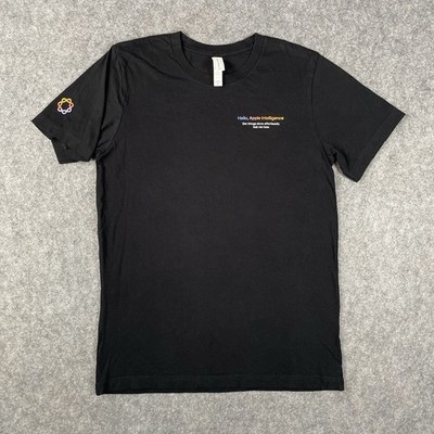 Apple Computers Employee Promo T Shirt Mens Medium Black Apple Intelligence AI