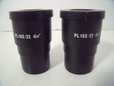 Microscope PL 10X/22 Pair of Eyepieces!