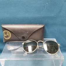 Ray Ban P RB 3447 112/58 Gold/Green Polarized Round Metal Sunglasses 50-21-145