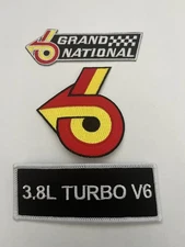BUICK REGAL GRAND NATIONAL SEW/IRON ON PATCH BADGE EMBROIDERED 3.8L TURBO V6