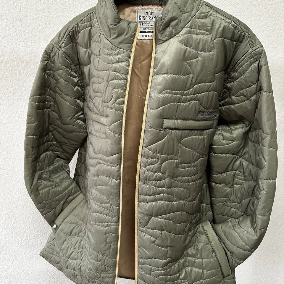 Kings Ranch Green Camo Puff Jacket 100% Polyester Size XL - Image 3 of 4