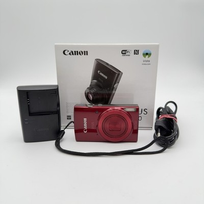 Canon IXUS 180 Digitalkamera Rot 20MP 8x Zoom Blitz LCD OVP - Händler Getestet
