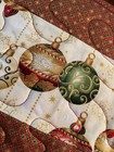 Handcrafted - Quilted Table Runner -Christmas- Ornaments Galore - 06/2026 RED — photo 4