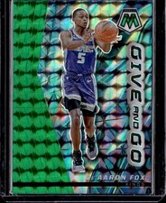 2022-23 Panini Mosaic #8 De'Aaron Fox Give and Go Mosaic Green