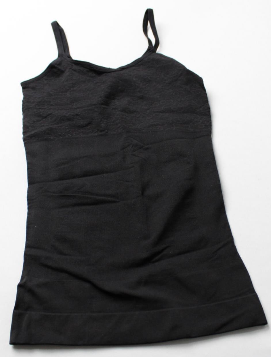Curveez Women's Firm Jacquard Camisole Waist/Back Shaper JL3 Black Size XL NWT