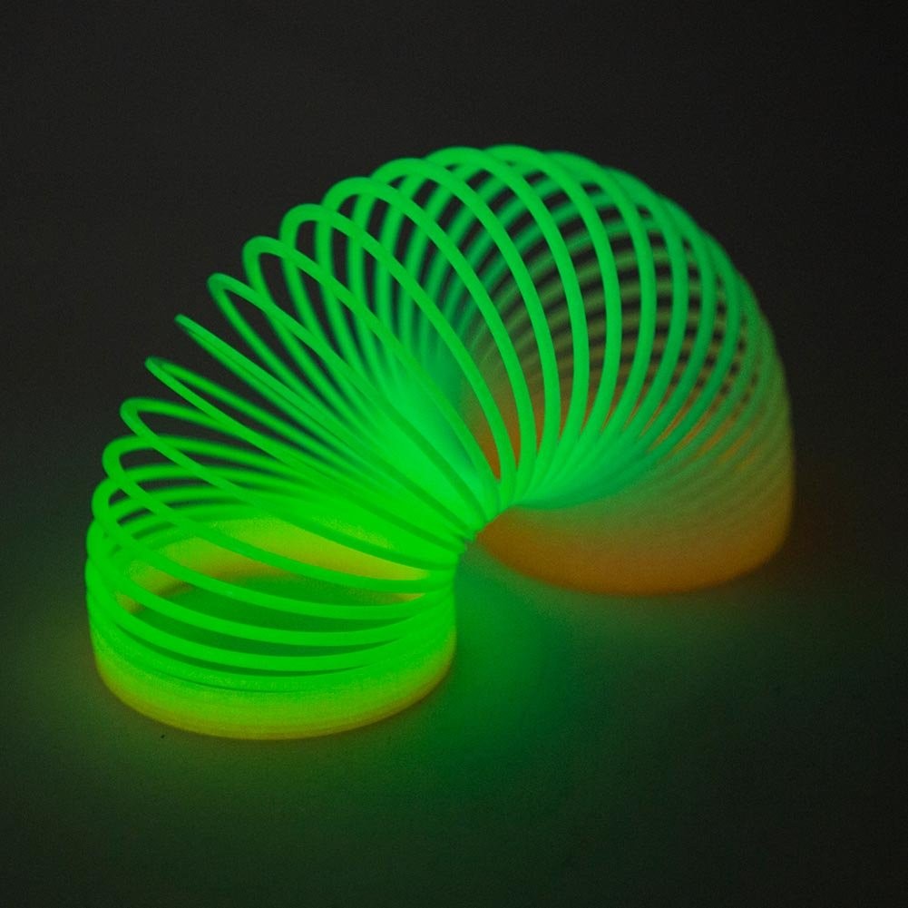 Rhode Island Novelty 3 Inch Glow-in-The-Dark Coil Spring, On