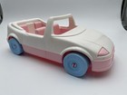 Vintage playkool Pink & White Convertible Toy Car w/ Blue Wheels -  — photo 1