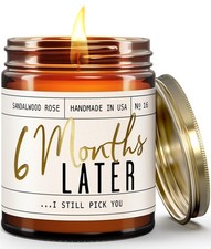 Soy and Sass 6 Month Anniversary Candle, Sandalwood Rose, USA Made