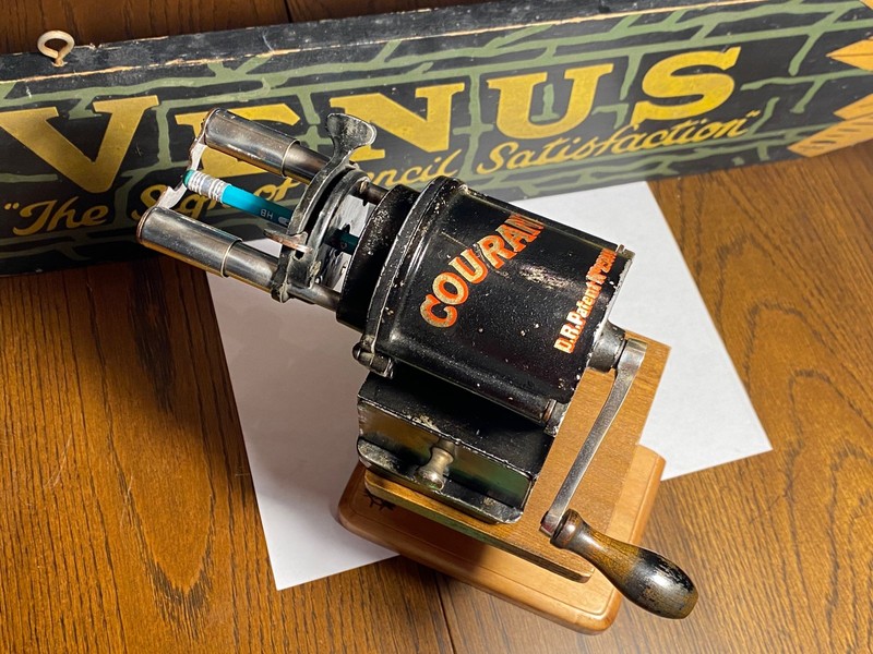 Antique Courant  Pencil Sharpener Clamp On - Very Nice Example