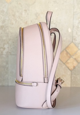 Michael Kors Rhea Peach/Pink Two-Tone Leather Backpack Michael Kors Rhea Medium Zip Leather Backpack Pink Powder  main image 4