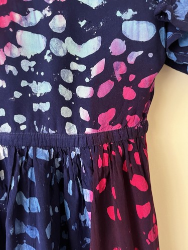 CERULEAN blue mix tie dye printed beach cover up dress, UK SIZE 16 or UK L - Bild 8 von 9