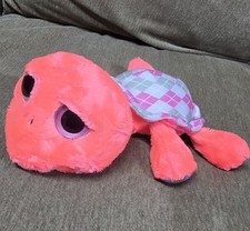 Russ Tartan Turtle Tortoise Plush Big Eyes 9" Pink 11175 Peepers