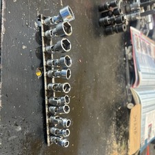 Snap-on 11pc 1/4" Drive 6-Point METRIC Swivel Universal Socket Set TMUSM USA EXC