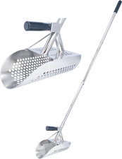 Sand Scoop for Metal Detecting, Heavy Duty Detector Scoop, Long Handle Stainless