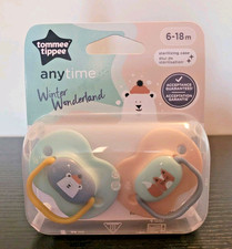 Tommy Tippee Anytime Winter Wonderland 6-18m Pacifier - Set of 2 With Case