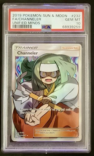 Pokemon Channeler Full Art 2019 Unified Minds #232 PSA 10 Gem Mint