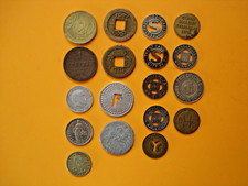 Lot of 18 Misc Street Car Tokens, foreign coins, and other???