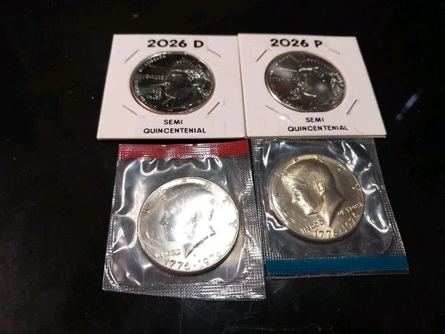 2026/1976 DUAL DATED HALF DOLLARS A UNIQUE SET