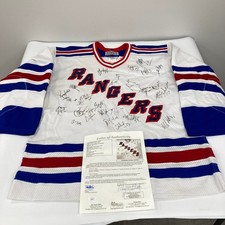 1994–95 New York Rangers Team Signed Authentic Jersey JSA COA