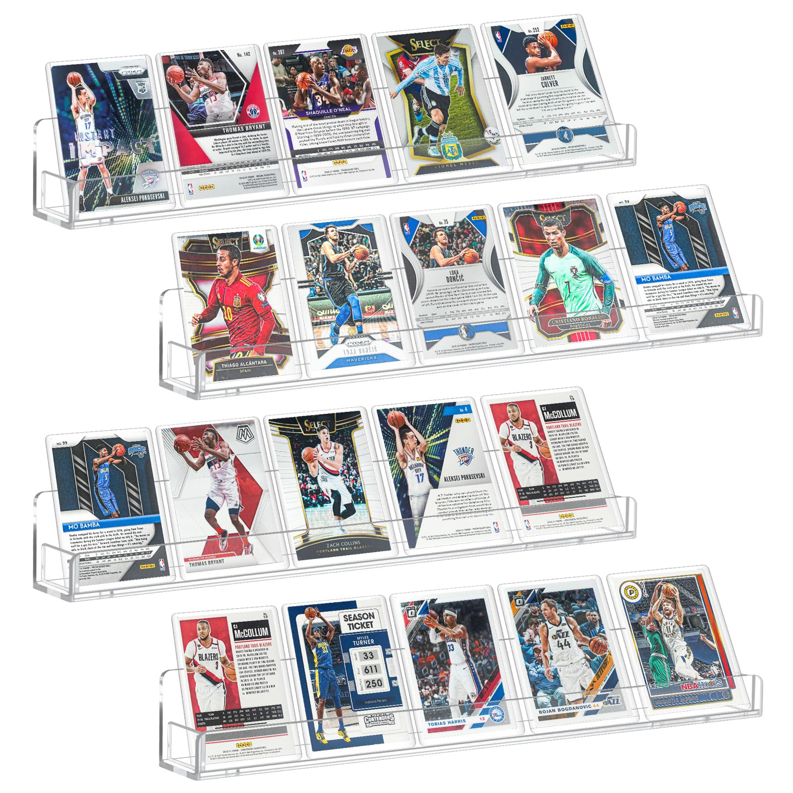 Sports Card Display Shelf for Wall, Wall-Mount PSA Graded Card Holder, Graded...