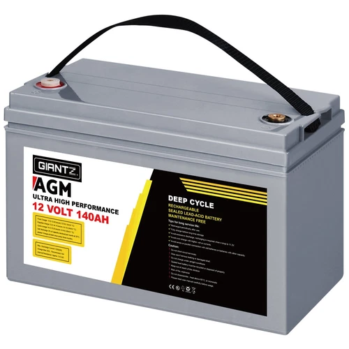 Giantz AGM Deep Cycle Battery 12V 140Ah Box Portable Solar Caravan Camping - Picture 3 of 7