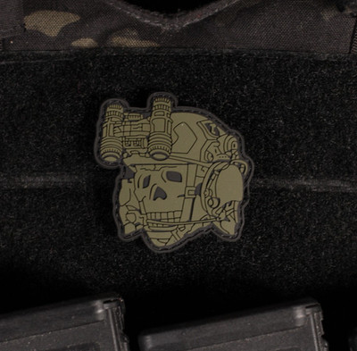 Dead Of Night Skull PVC Patch OD Green