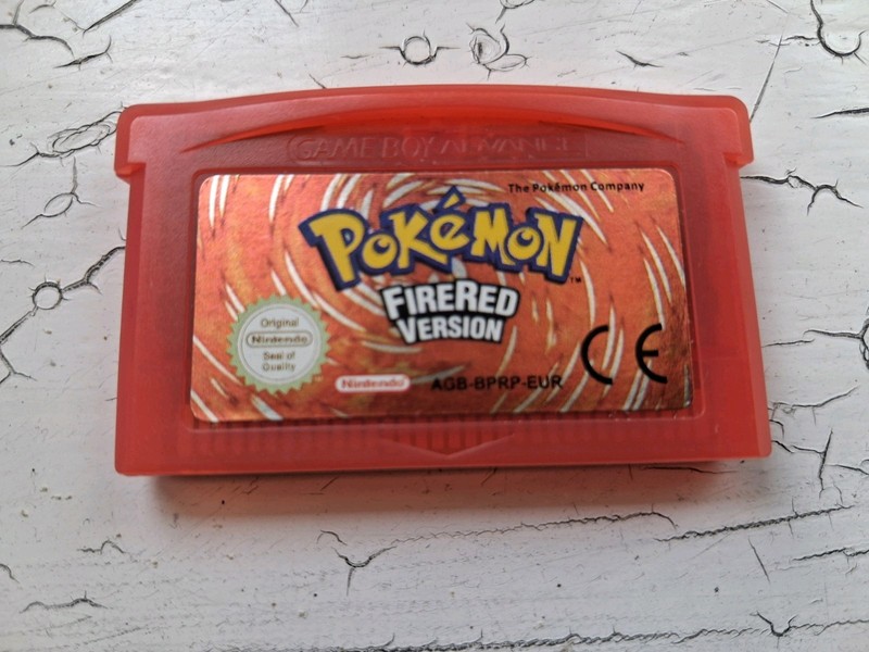 Pokémon Fire Red (Game Boy Advance, 2004) official cartridge working