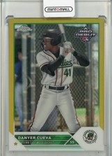 2023 Topps Pro Debut Texas Rangers Danyer Cueva Gold Foil 34/50