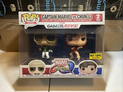 Funko Pop! Games Captain Marvel Vs Chun-Li Gamerverse Hot Topic Exclusive Capcom