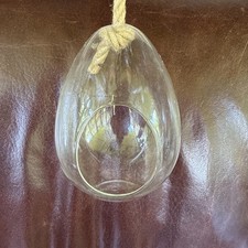 2 Tear Shape Terrarium Air Plant Planter Glass Hanging Clear 6 Inches