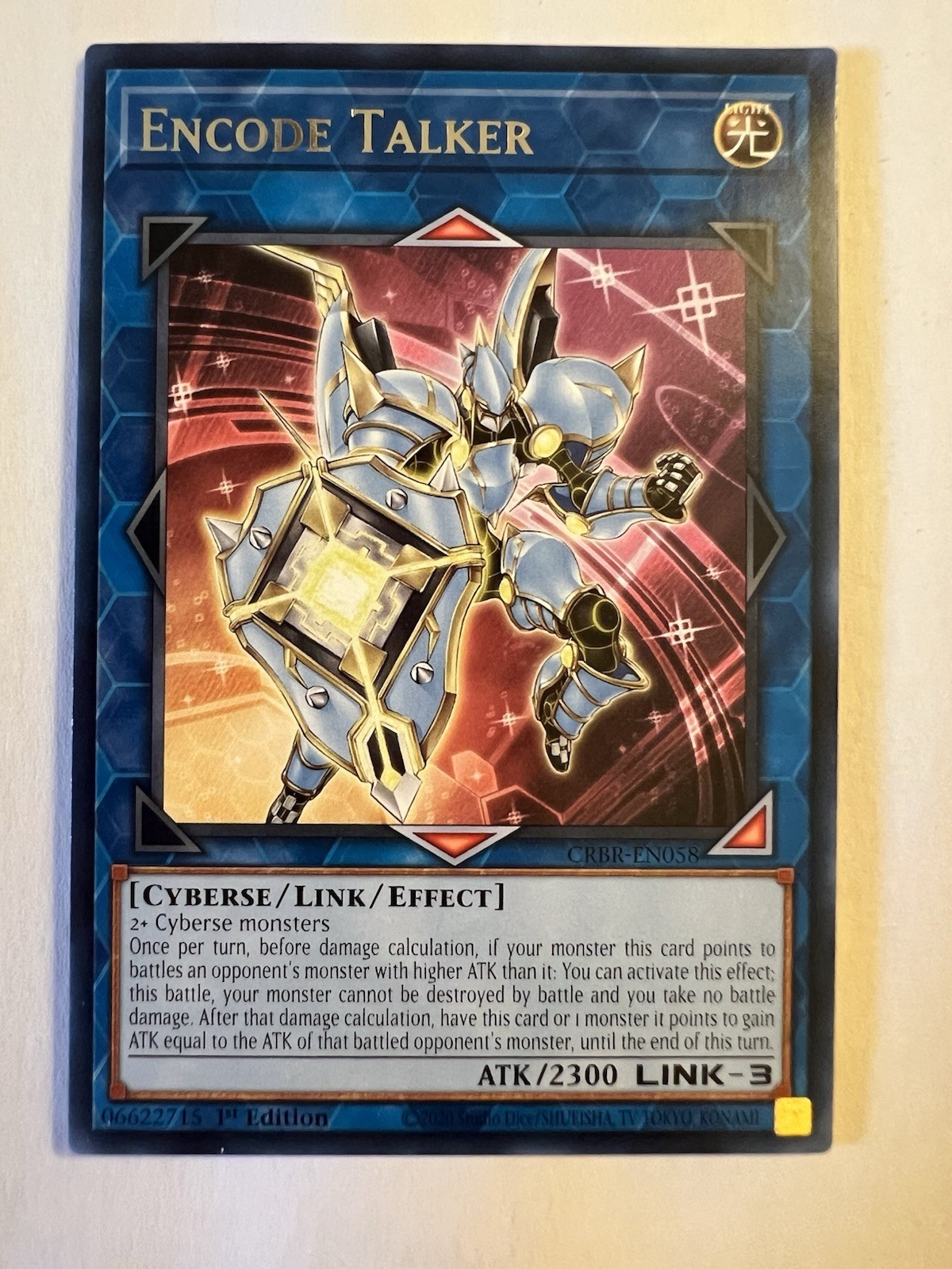 Yugioh! Encode Talker CRBR-EN058 Crossover Breakers 1st Edition Card NM