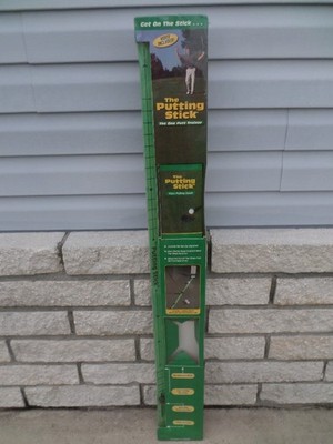 THE PUTTING STICK Original Putting Trainer The One Putt Trainer w/VHS Video Tape
