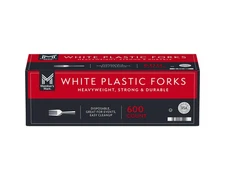 Member's Mark White Plastic Forks Heavyweight Disposable 600 Ct