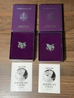 1993-P Proof American Silver Eagle 1oz Coin w/ OGP & COA - Lot of 2