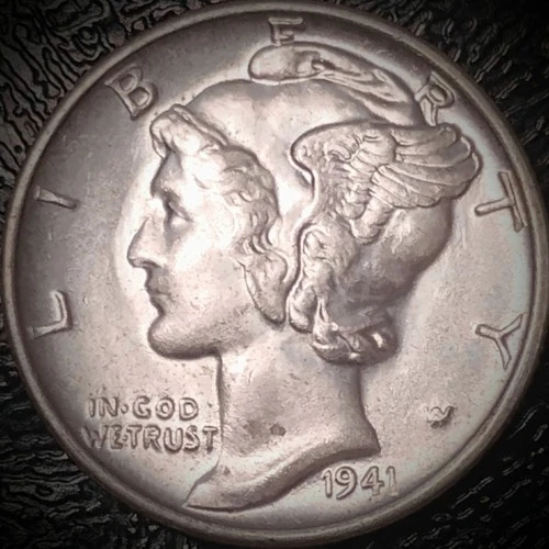 1941 S Mercury Dime - BU - 90% Silver Winged Liberty 10C