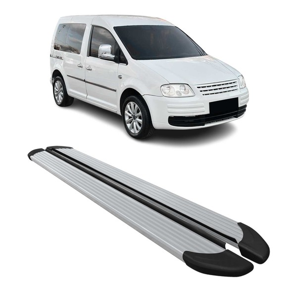 Seitenschweller Trittbretter Schweller FüR Vw Caddy 2003-2020 L1 Kurzer Silber-image