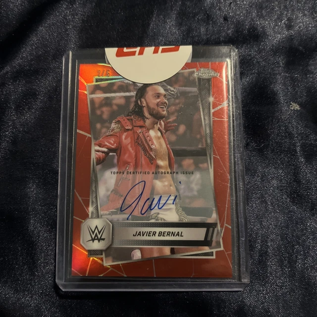 2025 Topps Chrome WWE #61 Javier Bernal Red Auto /5