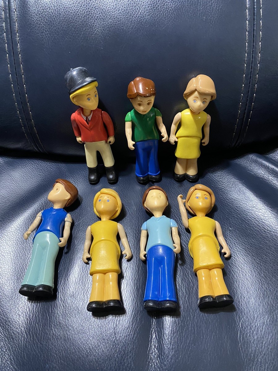 Vintage Little Tikes Dollhouse People Lot Of Figures Moms Dads Jockey