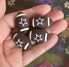 4 Piece DALLAS Football Team Silicone Focal Beads DIY Jewelry Pens+