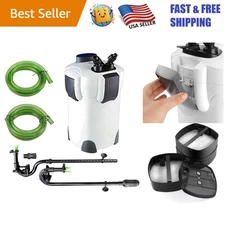 3-Stage 264 GPH External Canister Aquarium Filter - Quiet and Efficient Solution