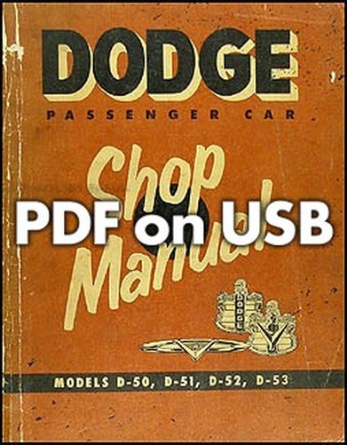 1954 Dodge Car Werkstatt-Handbuch Pdf Auf Usb Reparaturservice Auf Flash Drive-image