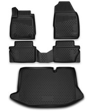 TPE Kofferraumwanne Fußmatten Set für Ford Fiesta MK7 Laderaumwanne Matten