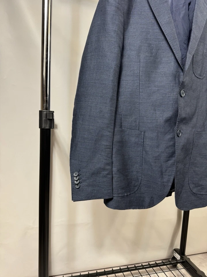 Chaqueta Blazer Z Zegna Hombre Talla IT 48 US 38 Azul Marino Dos Botones Foto 4 de 4